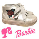 【Barbie】厚底スニーカー(シルバーラメ)サイズ13