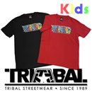 【TRIBAL】Kids半袖Tシャツ(TRIBAL)赤と黒