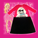 【Barbie】ワンピース(ピンク×ブラック)