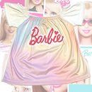 【Barbie】半袖Tシャツ☆オフショルダー(グラデーション)サイズ:12