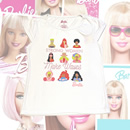 【Barbie】半袖Tシャツ☆STRONG WOMEN(ホワイト)サイズ:10