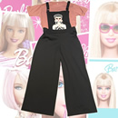 【Barbie】サロペット☆ブラック(Tシャツ付き)Sサイズ