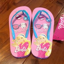 【Barbie】ビーチサンダル(Pink×Blue)サングラスdog&cat(約21cm,22cm)